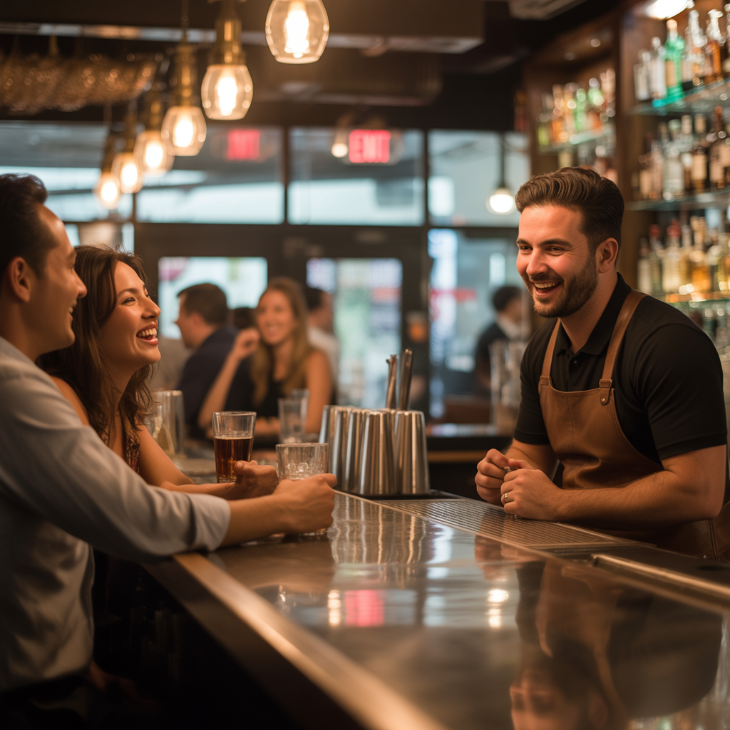 How Much Do Bartenders Make in Tips? Real Numbers Bartender building rapport with customers to earn better tips
